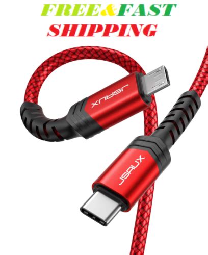 Usb C To Micro Usb Cable 6 6ft Type C To Micro Usb Charger Braided Cord Ebay