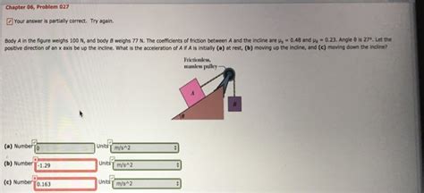 Solved Body A In The Figure Weighs 100 N And Body B Weighs Chegg