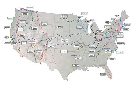 Map of America's Most-Loved Long Trails