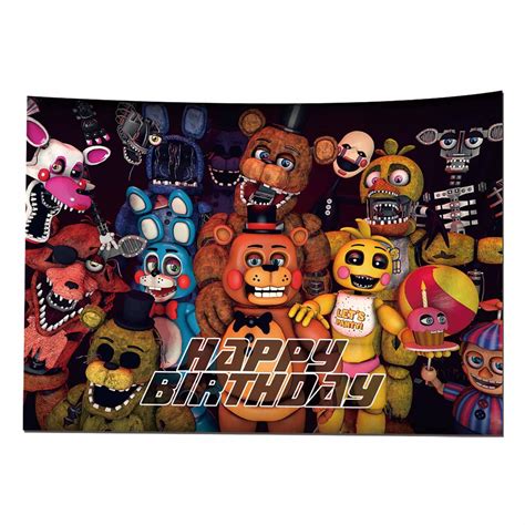 Buy Tougugoly Five Nights At Freddy S Backdrop Party Supplise Five