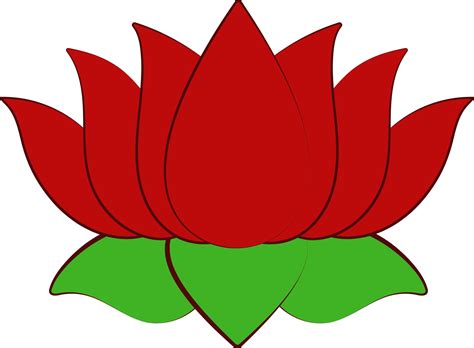 Beautiful Red Color Lotus Flower Icon In Flat Style 24181722 Vector Art At Vecteezy