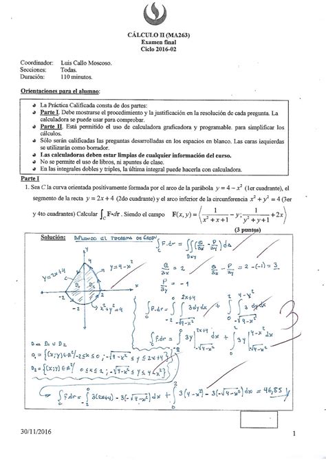 Examen Final Calculo C Lculo Upn Studocu