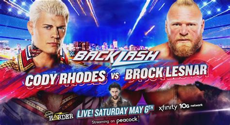 Cody Rhodes Vs Brock Lesnar Main Event For WWE Backlash 2023 Confirmed