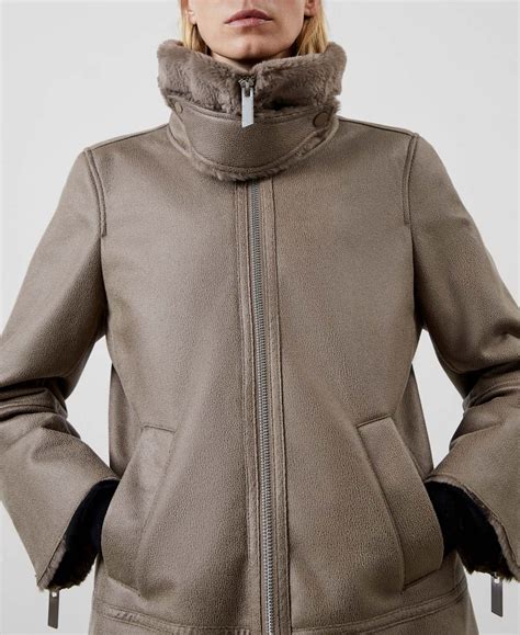 Aviator Jacket In Leather Texture