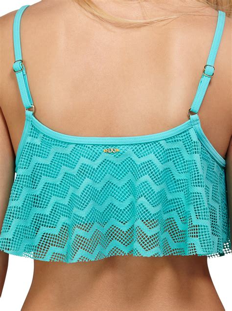 Making Waves Cropped Tankini Bikini Top Roxy