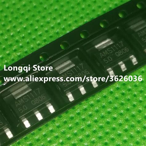 100PCS AMS1117 5 0V 1117 5 0V SOT 223 1117 5 0 5V 1A Adjustable Fixed