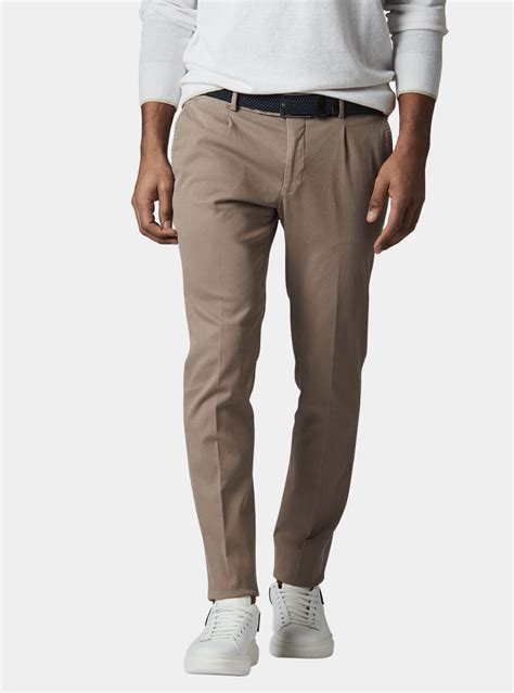 Pantaloni Chino In Twill Di Cotone