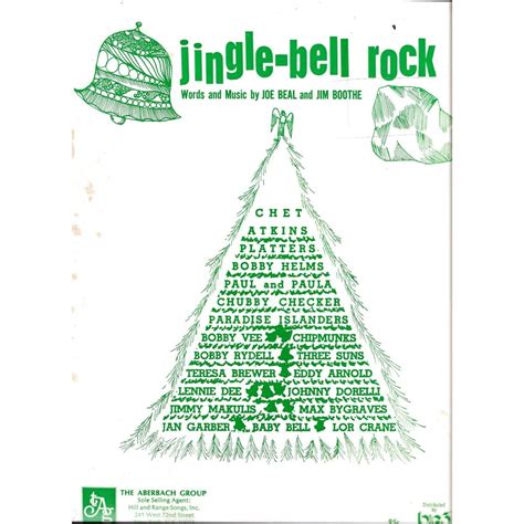 Jingle Bell Rock Sheet Music 1957 Piano Guitar J Beal J Booth Etsy