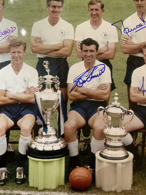 Signed Tottenham Hotspur 1961 Double Winners Photo Its Signed Memorabilia