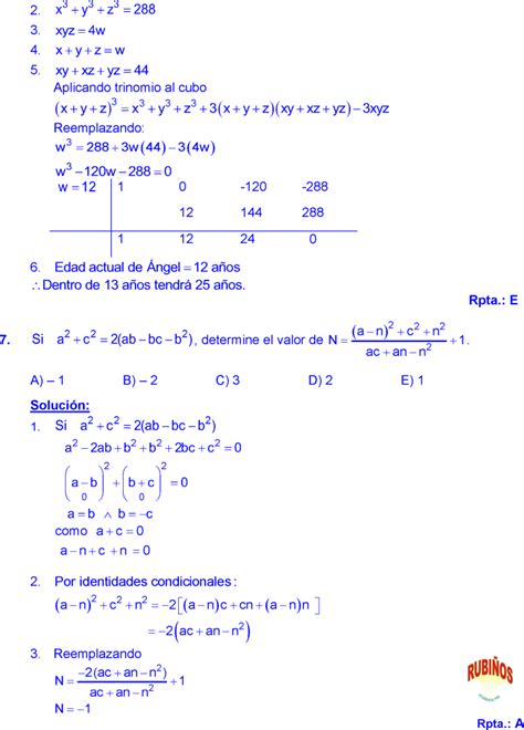 Productos Notables Ejercicios Resueltos Paso A Paso Pdf