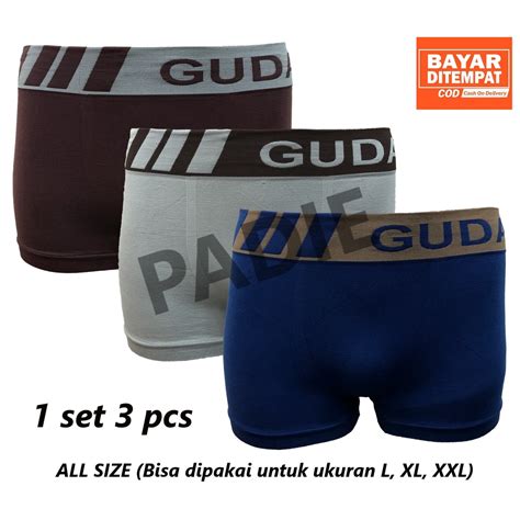 Jual Pcs Celana Dalam Cd Boxer Pria Spandek Rajut Guda Premium Tanpa