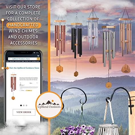 Upblend Outdoors Wind Chimes For Outside Large Brown Heavy Duty