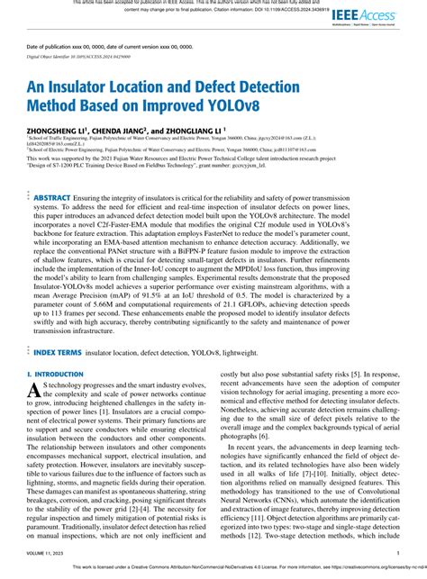 PDF An Insulator Location And Defect Detection Method Based On