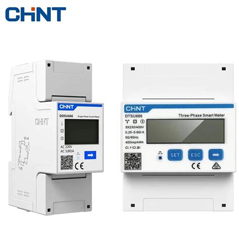 CHINT DDSU666 DTSU666 Multifunction Power Meter Programable V A W KWH