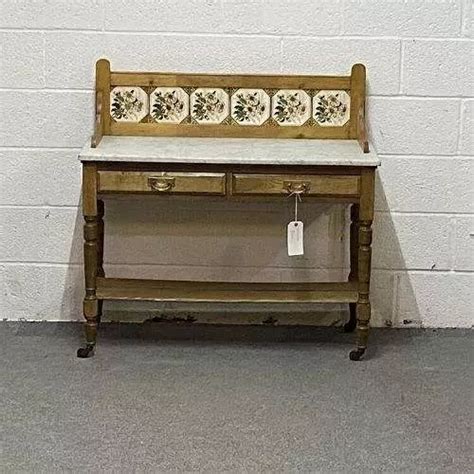 Edwardian Marble Top Wash Stand In Antique Pedestals Columns Stands