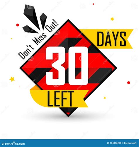 Days Left Countdown Tag Banner Design Template Don T Miss Out