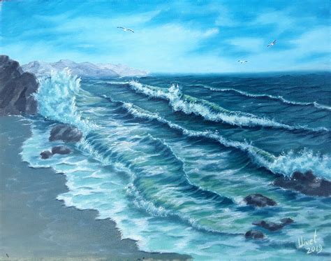 Oil Painting Ocean Art Seascape Art Wall Art Wave Wall Art