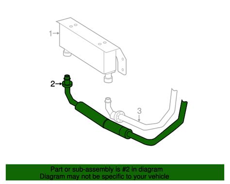 1996 2002 GM Auxiliary Engine Oil Cooler Inlet Hose 15096851 GM