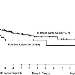 Follicular large cell versus diffuse large cell lymphoma: disease-free ...