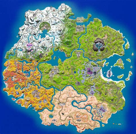 Fortnite Temporada 4 Capítulo 3 nuevo mapa localizaciones y puntos de