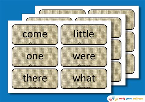 Hessian Tricky Word Cards Phase Early Years Staffroom