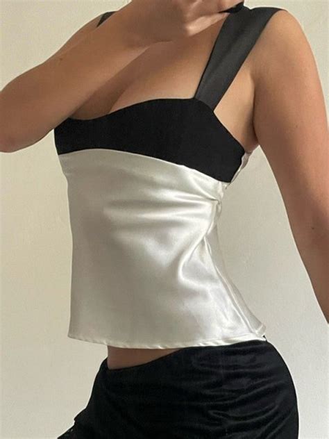 Emmiol Free Shipping Strappy Tie Cutout Crop Cami Top Coffee S In