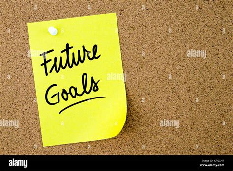 Future Goals text written on yellow paper note Stock Photo - Alamy