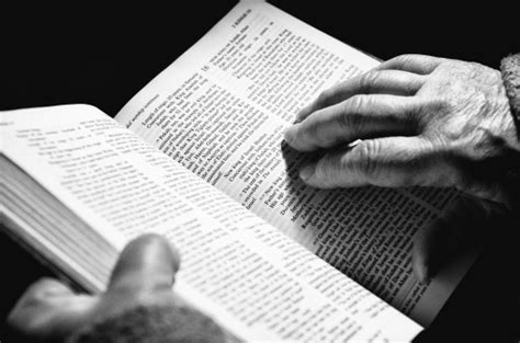 Reading Bible Black And White Stock Photo - Download Image Now - 70-79 ...