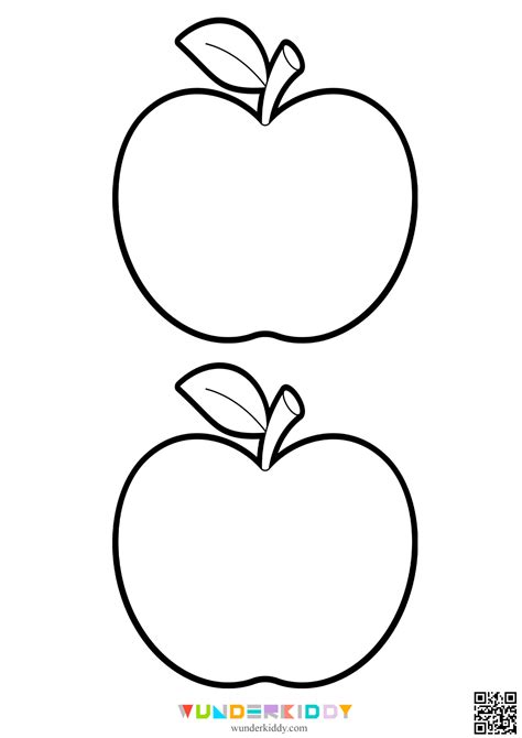 Free Printable Apple Template and Coloring Pages for Kids