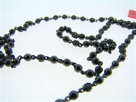 new_york_jewels: BLACK ON BLACK DIAMOND CHAIN NECKLACE 4.0 CT 36 INCH