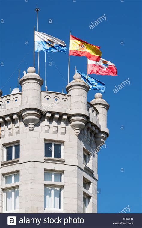 Octagonal Tower And Flags At Magdalena Palace A 20th Century Palace In