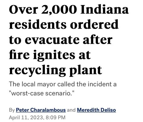 “worst Case Scenario” Over 2000 Indiana Residents Ordered To Evacuate