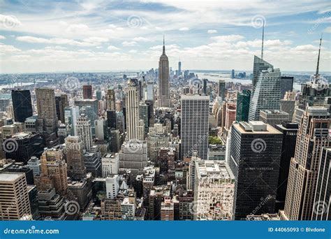 New York City Manhattan Midtown Buildings Skyline Stock Image Image