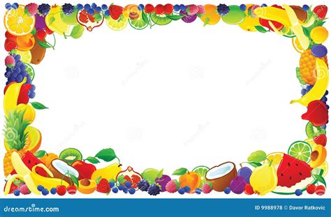 Frame Colorido Da Fruta Ilustra O Do Vetor Ilustra O De Cereja