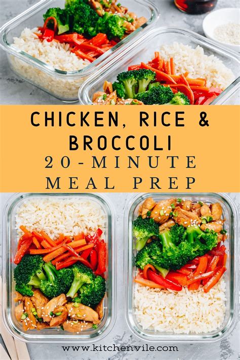 Minute Meal Prep Chicken Rice And Broccoli Rice Recipes For