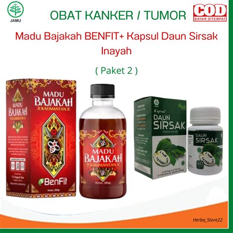 Paket Madu Bajakah Kalimantan Benfit Plus Kapsul Daun Sirsak Inayah