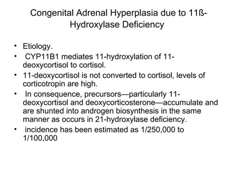 Congenital Adrenal Hyperplasia Ppt