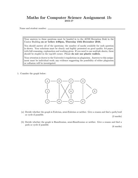 Assignment 1b Graph Theory And Matrices Warning TT Undefined