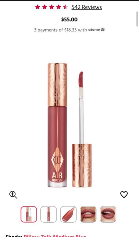 Charlotte Tilbury Airbrush Flawless Lip Blur Pillow Talk Medium Blur