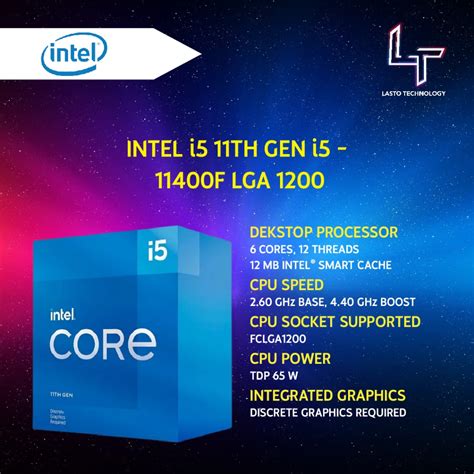 Intel I5 11th Gen I5 11400f Lga 1200 Shopee Malaysia