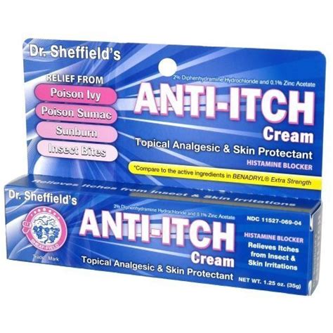 Dr Sheffield S Anti Itch Cream With Histamine Blocker 1 25 Oz