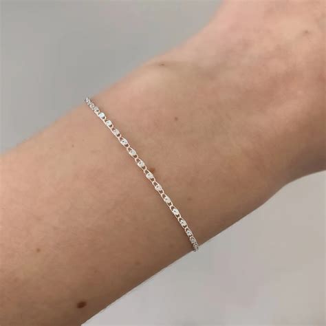 Pulseira Feminina Delicada Em Prata Piastrine Cm Shopee Brasil