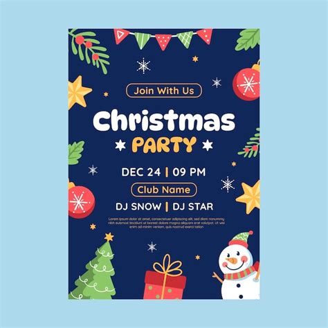 Free Vector Christmas Season Celebration Invitation Template