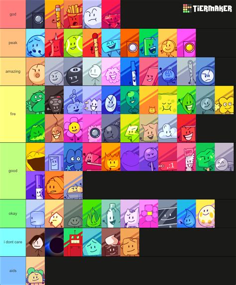 AStoneWeeg BFB Icons As Of BFB 17 Including All Up To Bfdims Tier List