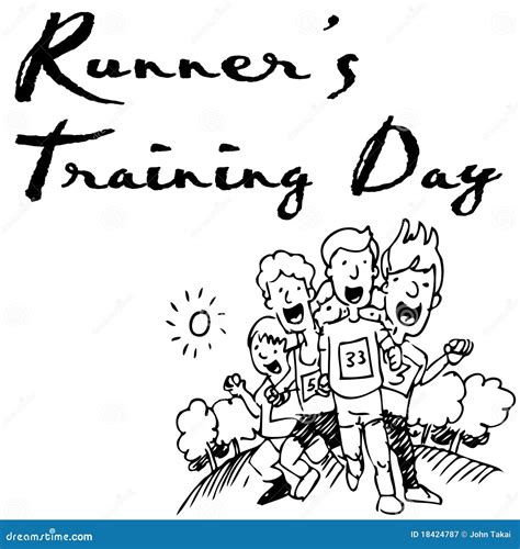 Runners Training Day stock vector. Illustration of runners - 18424787