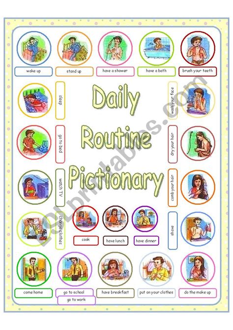 Daily Routines Pictionary Nbkomputer