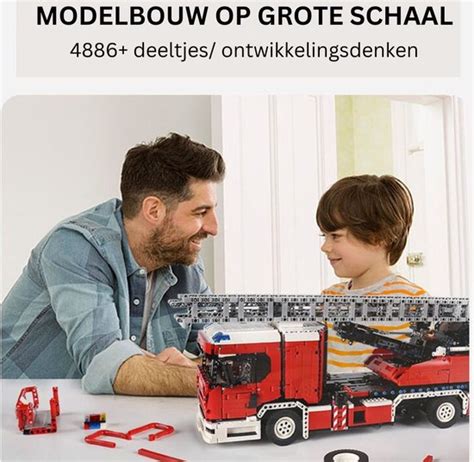 Mould King Brandweerwagen Compatibel Met Lego Brandweerwagen Op