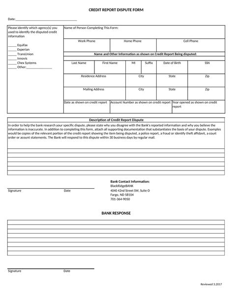 Free Printable Credit Dispute Letter Templates Form 609 Pdf Word