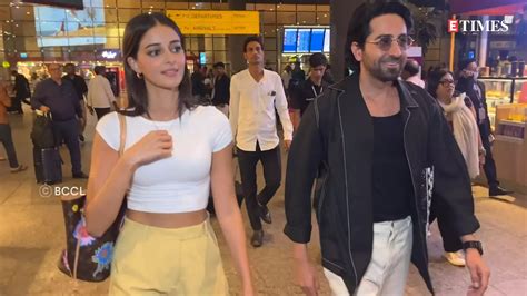 Dream Girl 2 Co Stars Ayushmann Khurrana And Ananya Panday Clicked Together At Airport