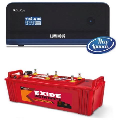 LUMINOUS ZELIO 1100VA Pure Sine Wave Inverter EXIDE INSTABRIGHT 1500